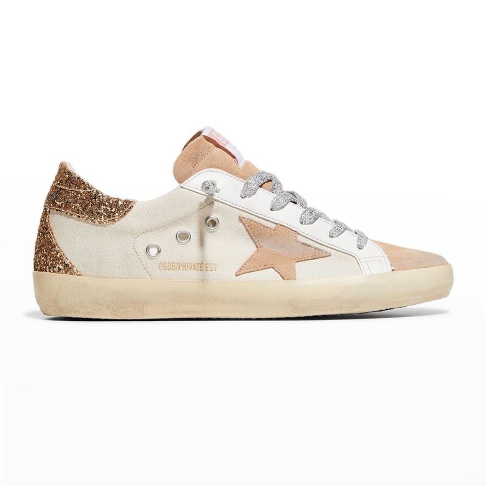 Golden Goose Superstar Glitter Canvas Low Top